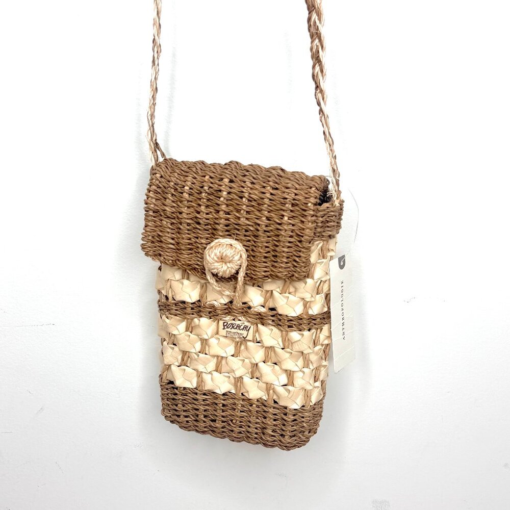 NEW Anthropologie Boracay Boho Tropical Resort Travel Handmade Phone Crossbody
